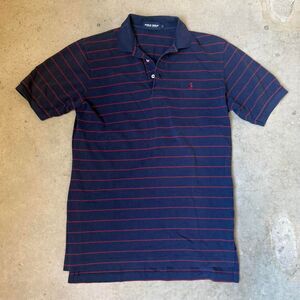 Polo-Golf Navy and Red Striped Polo